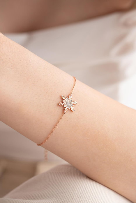 Heliophilia Silver Pulsera de Plata de Ley 925 con Baño de Oro Rosa y Circón Heliophilia Silver Pulsera de Plata de Ley 925 con Baño de Oro Rosa y Circón